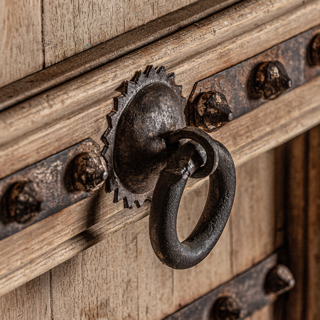 Handgefertigte Tür aus Teakholz im Ethnischen Stil