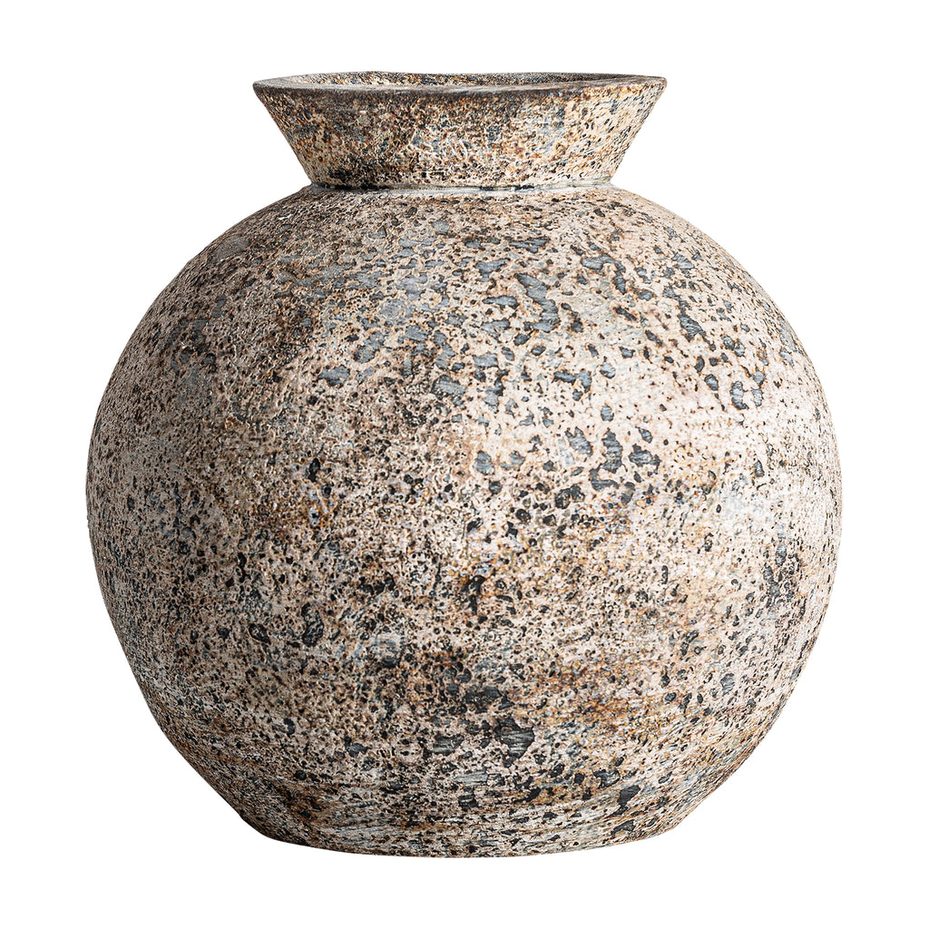 Handgefertigte Vase aus Terrakotta im Provence Stil 