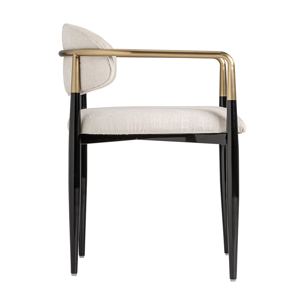 2er-Set Art Deco Stühle in Weiß & Schwarz - Maison Oudh