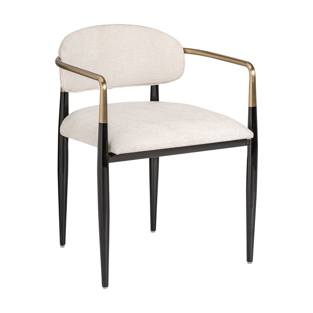 2er-Set Art Deco Stühle in Weiß & Schwarz - Maison Oudh