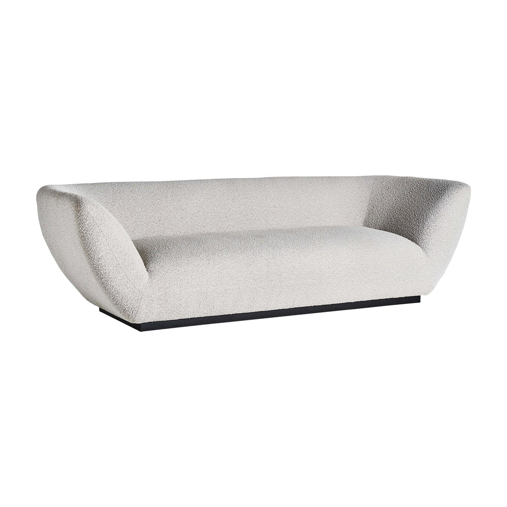 3-Sitzer Sofa in Off White auf elegantem Schwarzem Fuß - Maison Oudh