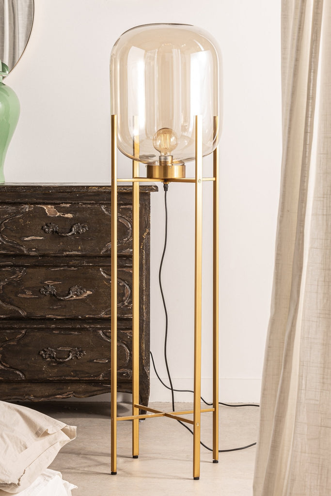 Art Deco Stehlampe in Gold - Maison Oudh