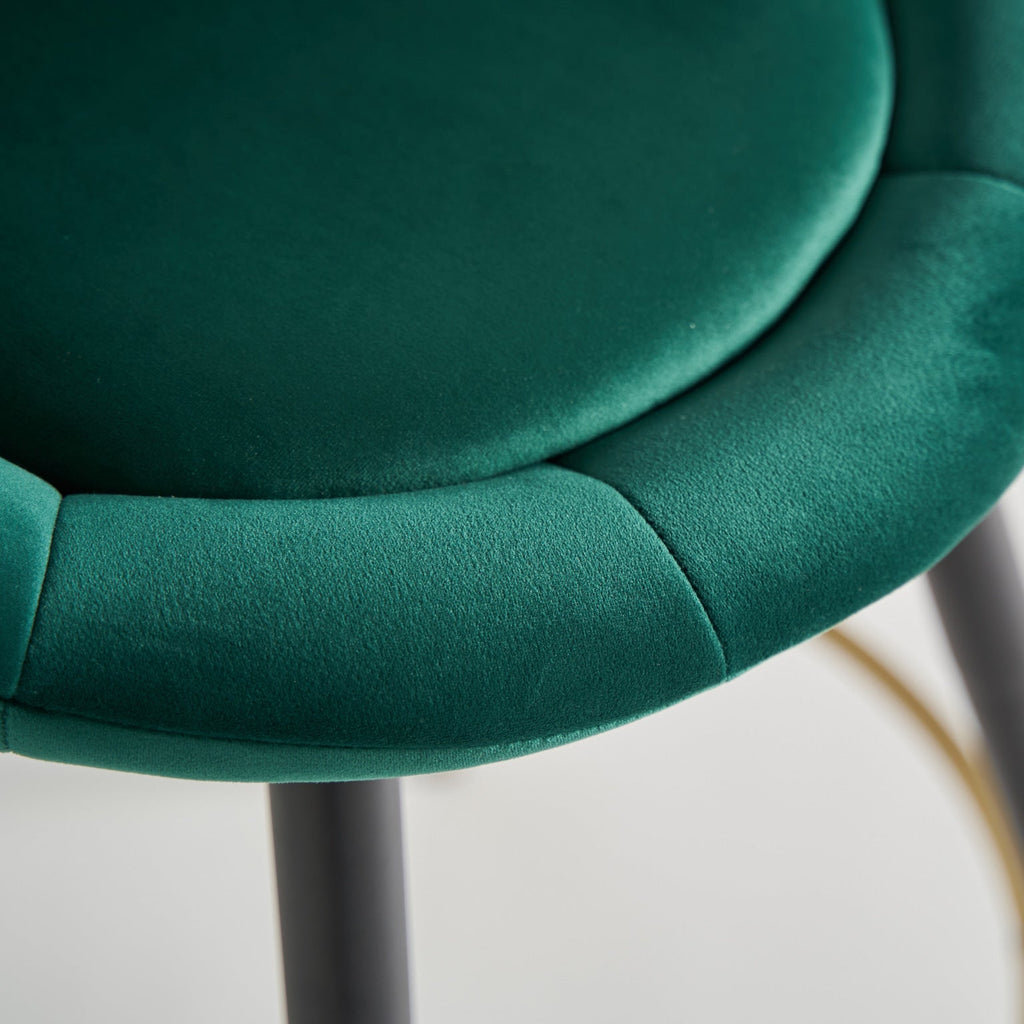 Barstühle im 2er Set aus grünem Samt im Art Deco Stil - Maison Oudh