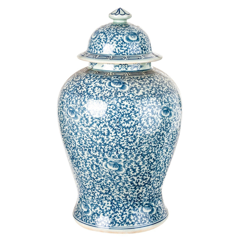 Blaue Vase aus Porzellan im Orientalischen Design - Maison Oudh