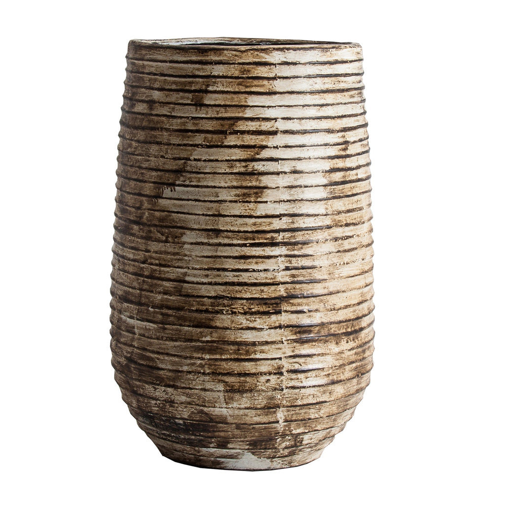 Braune Vase aus Terrakotta im Vintage Stil - Maison Oudh