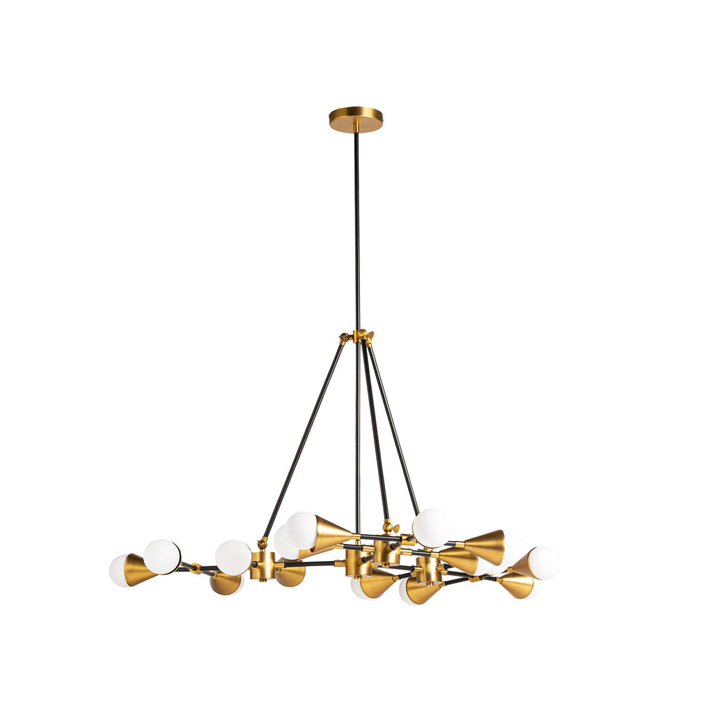 Deckenlampe in Gold mit fünfzehn Leuchtquellen - Maison Oudh