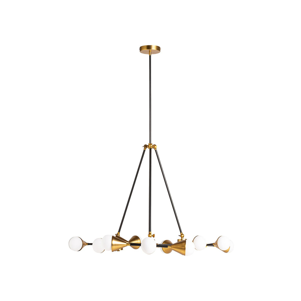 Deckenlampe in Gold mit fünfzehn Leuchtquellen - Maison Oudh