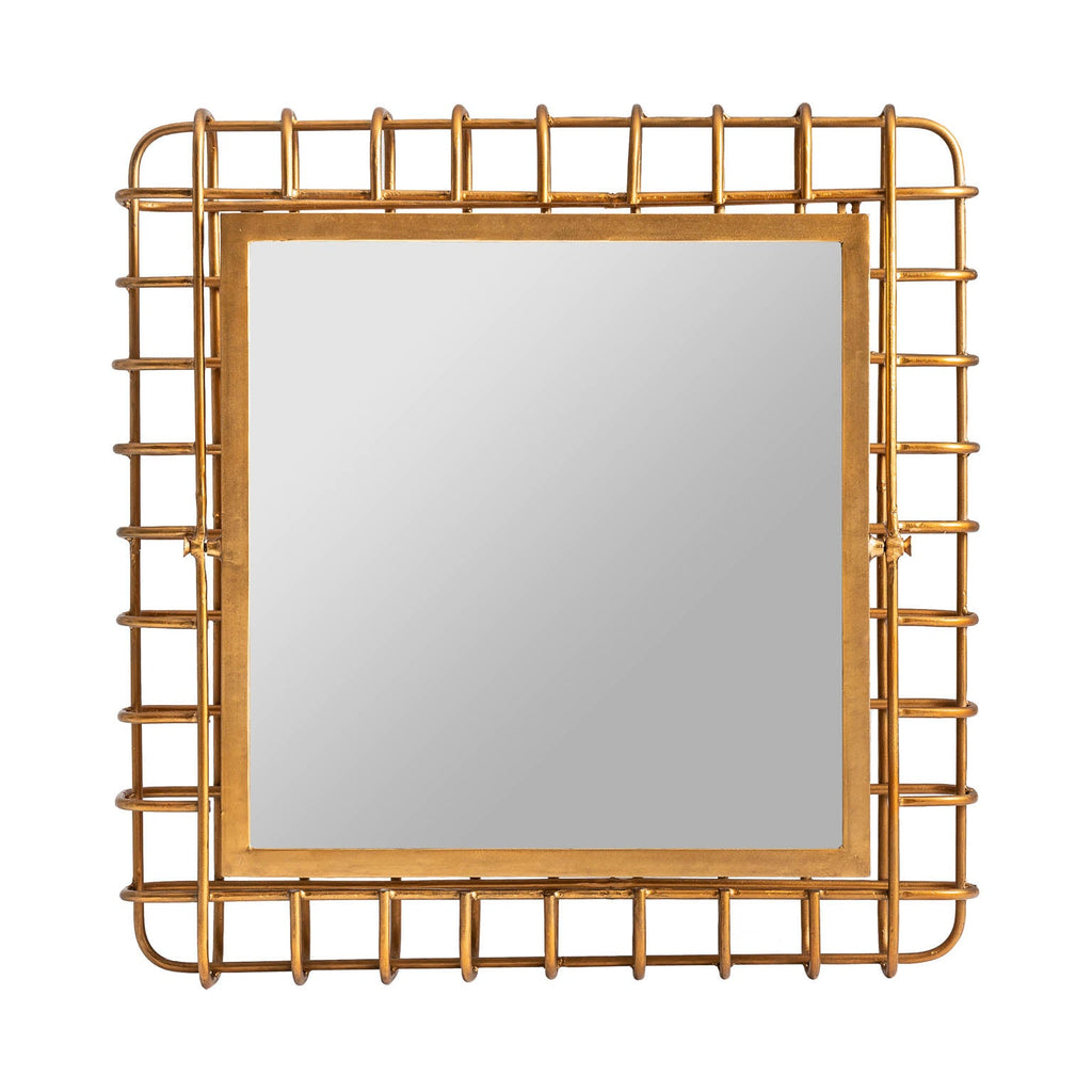 Eckiger verstellbarer Spiegel in Gold im Art Deco Stil - Maison Oudh