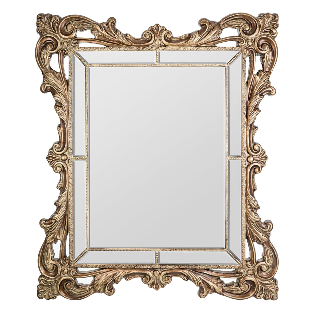 Goldener Spiegel in einem dekorativen Rahmen - Maison Oudh