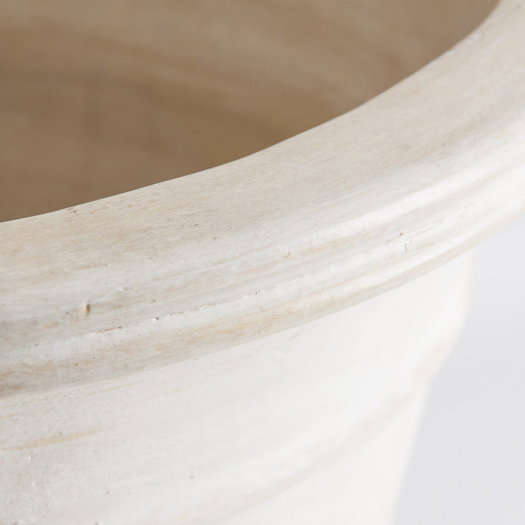 Grosse Vase in Creme aus Terrakotta - Maison Oudh