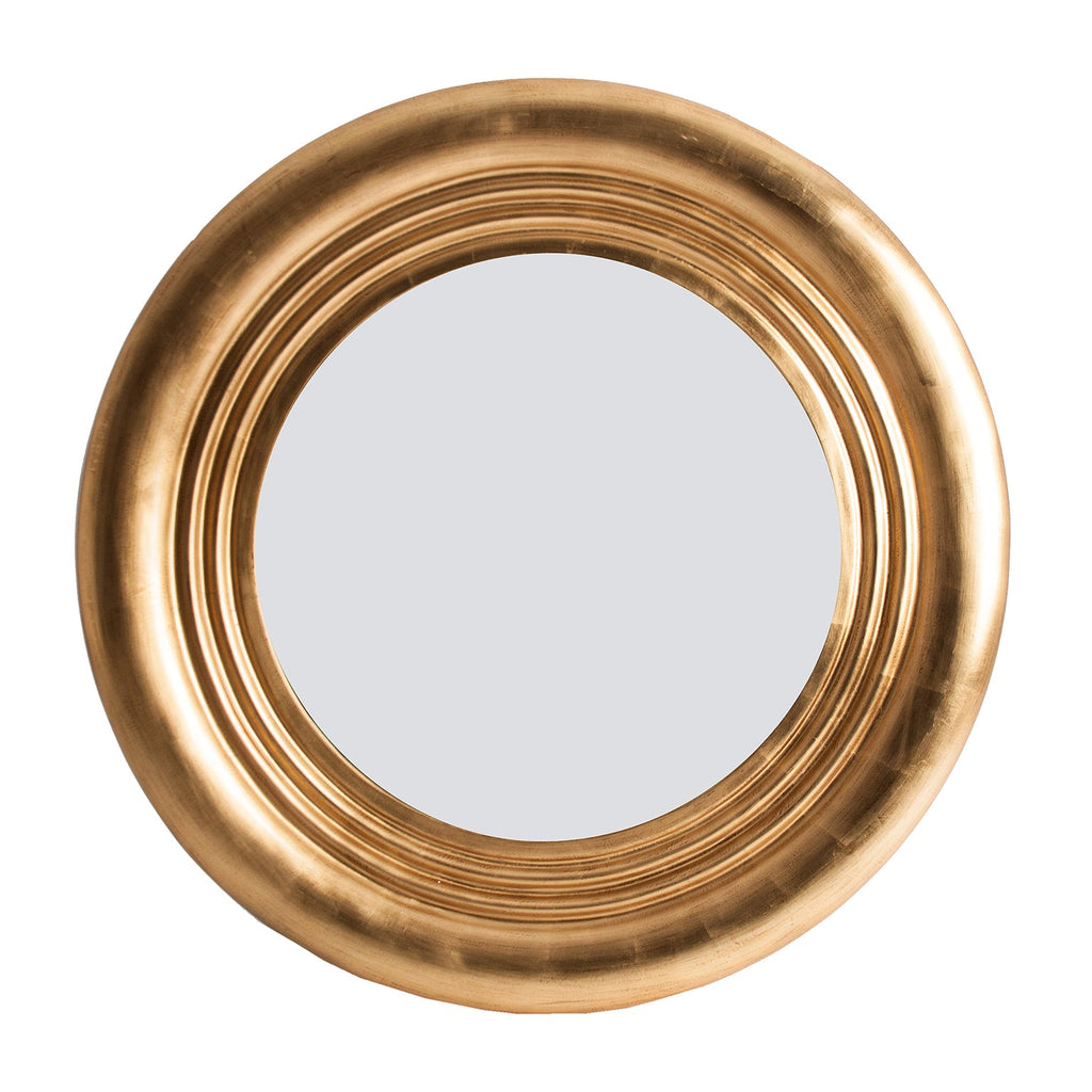 Grosser runder Spiegel in Gold - Maison Oudh