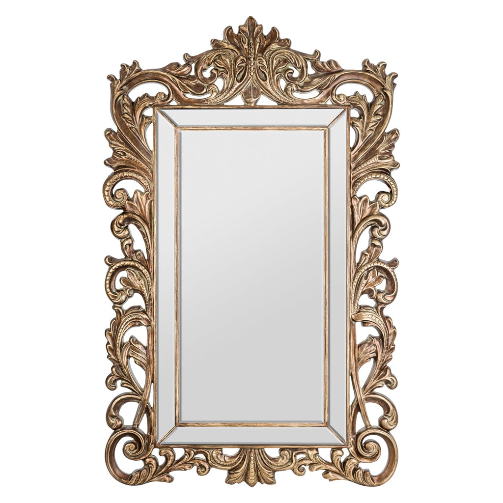 Grosser Spiegel in einem dekorativen Rahmen in Gold - Maison Oudh