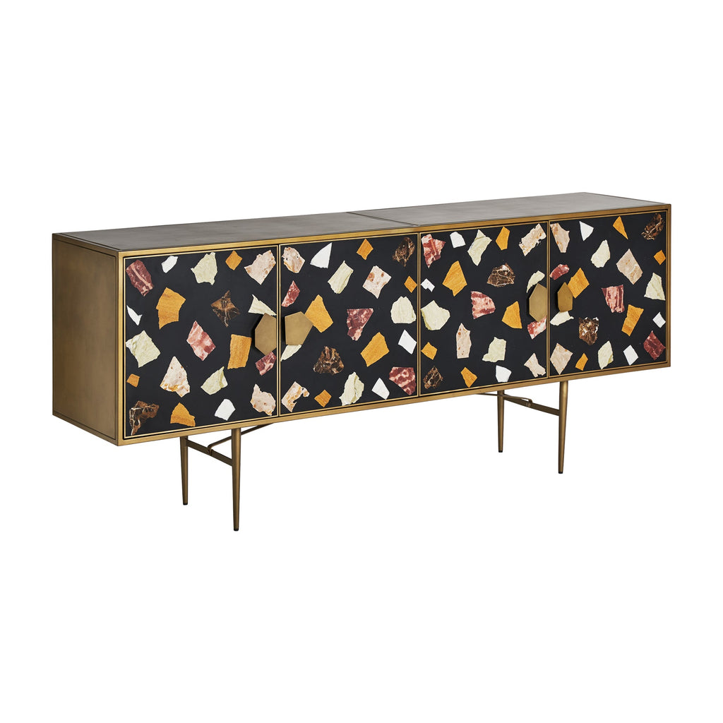 Grosses Sideboard mit einer dekorativen Front aus Terrazzo - Maison Oudh