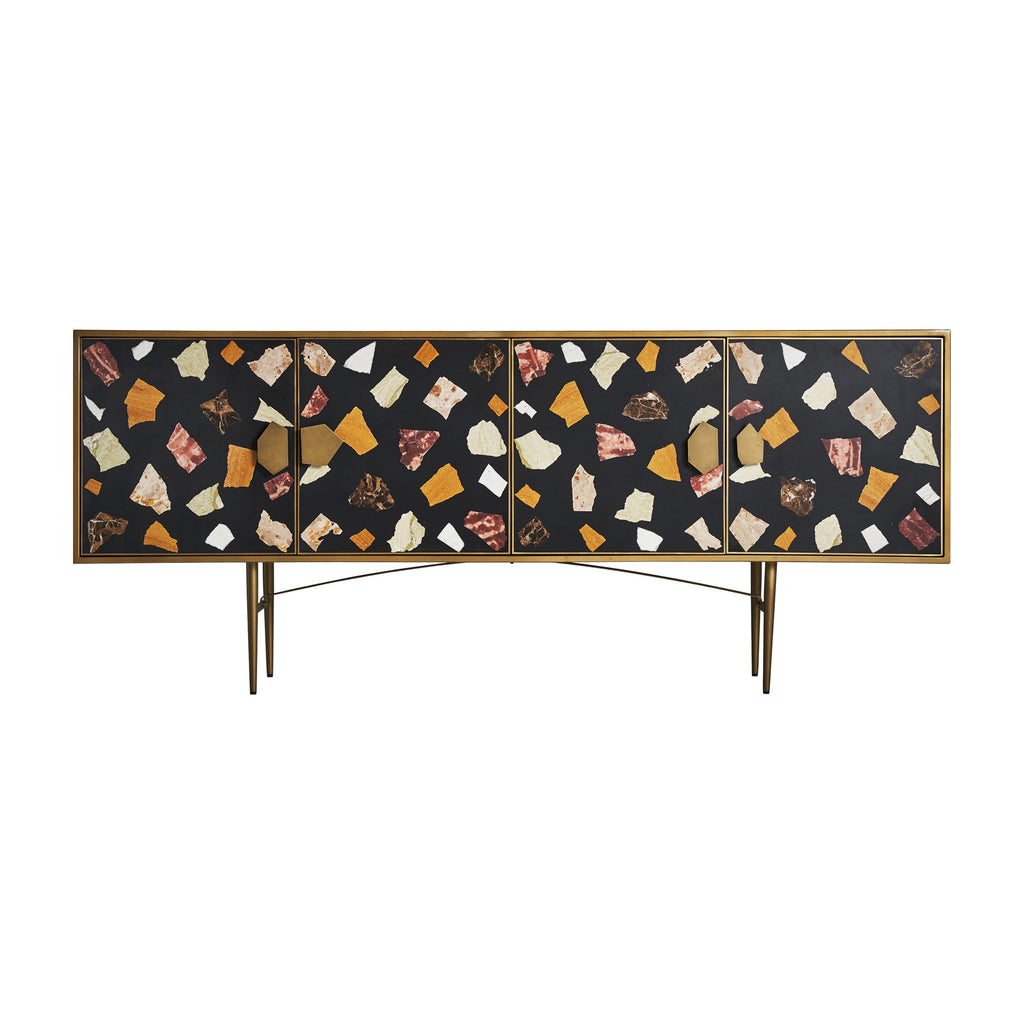 Grosses Sideboard mit einer dekorativen Front aus Terrazzo - Maison Oudh