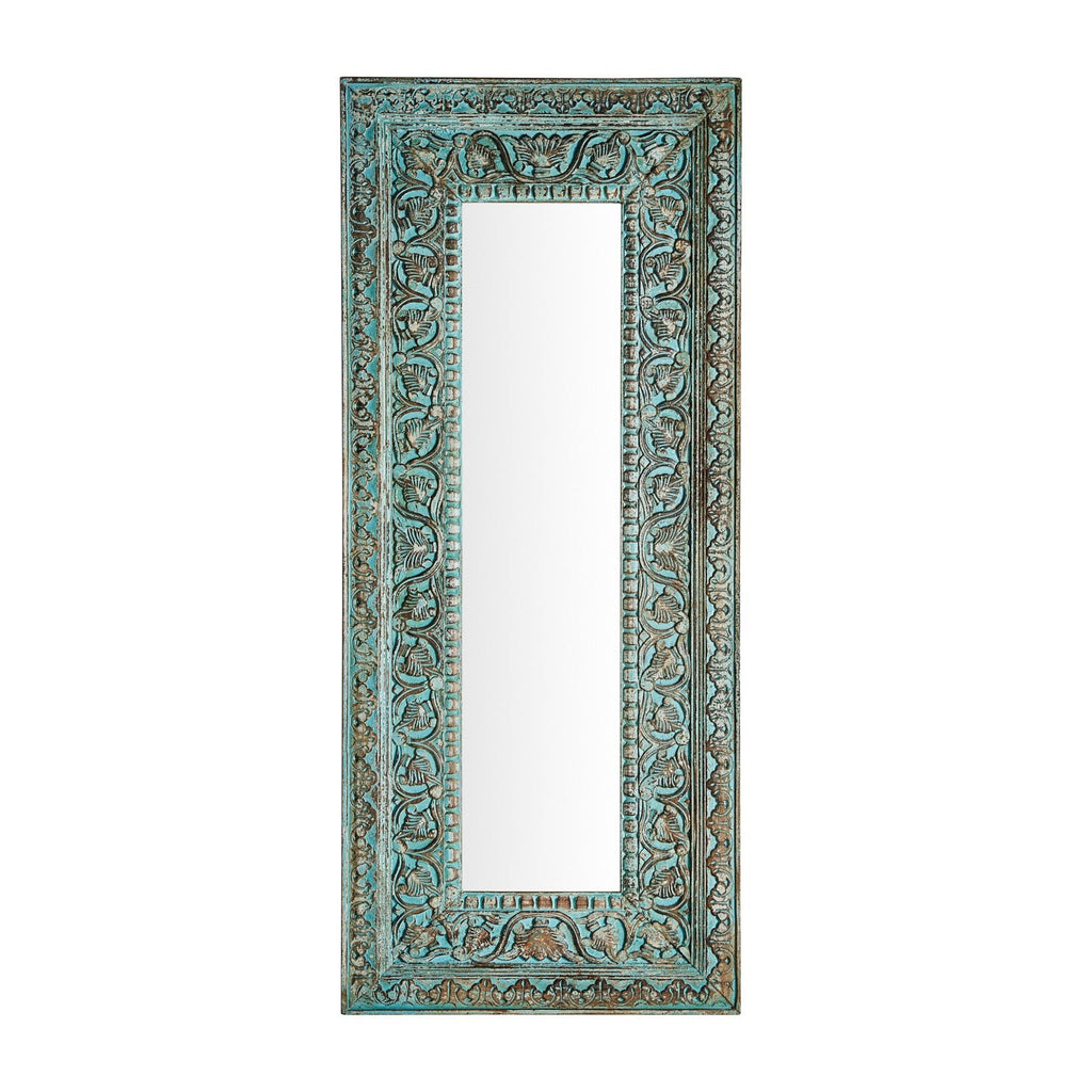 Grüner Spiegel aus Mangoholz - Maison Oudh