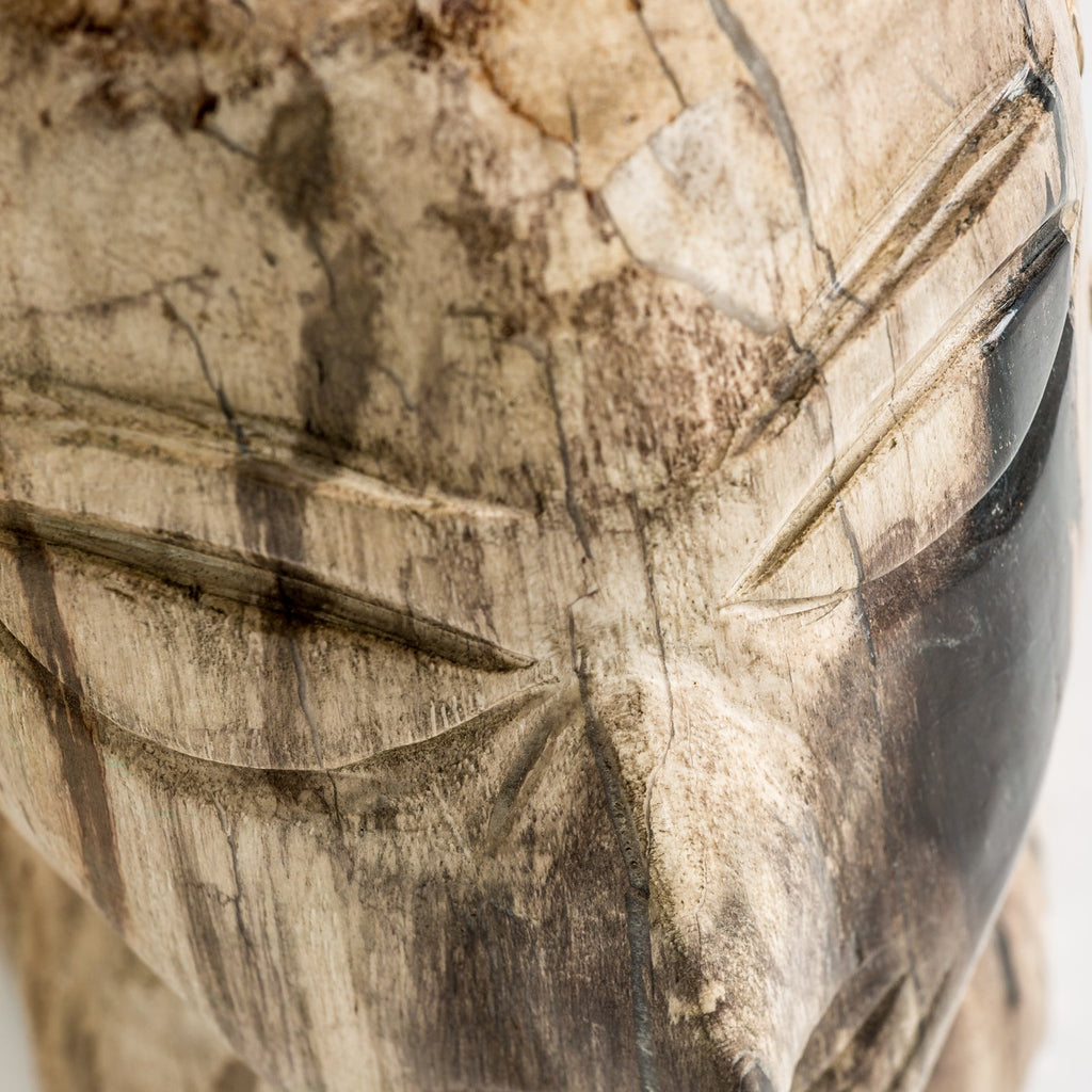 Handgefertigte Büste aus versteinertem Holz - Maison Oudh