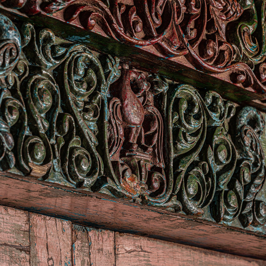 Handgefertigte dekorative Tür aus antikem Teakholz im Ethno Stil - Maison Oudh