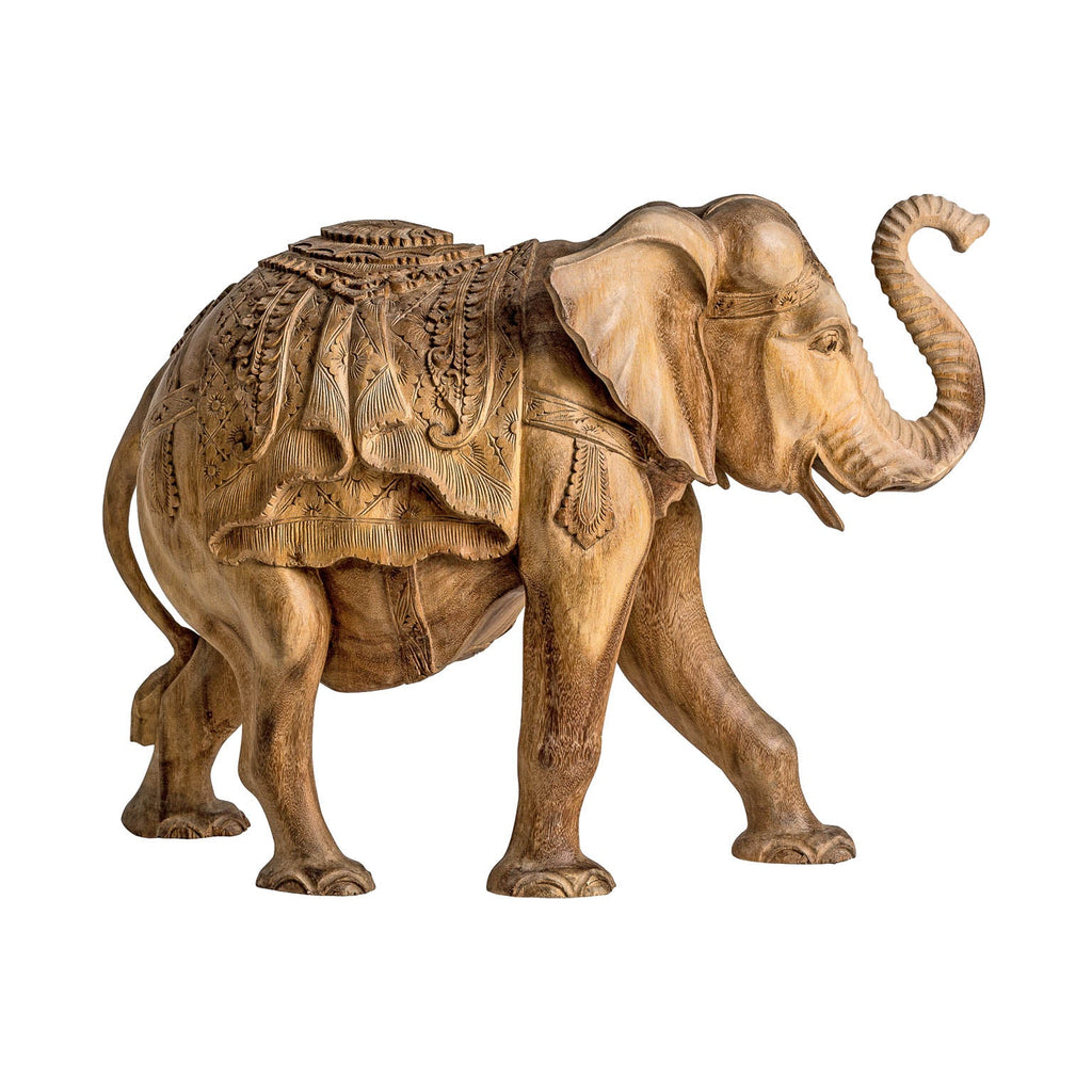 Handgefertigte Figur Elefant aus Tropenholz - Maison Oudh