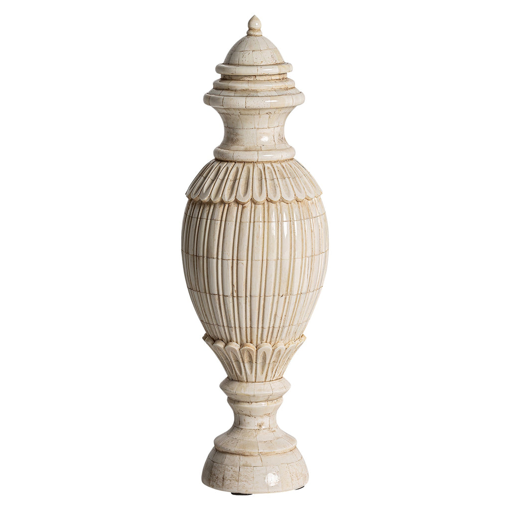 Handgefertigte Kolonialstil-Vase aus Harz - Elegantes Elfenbein - Maison Oudh