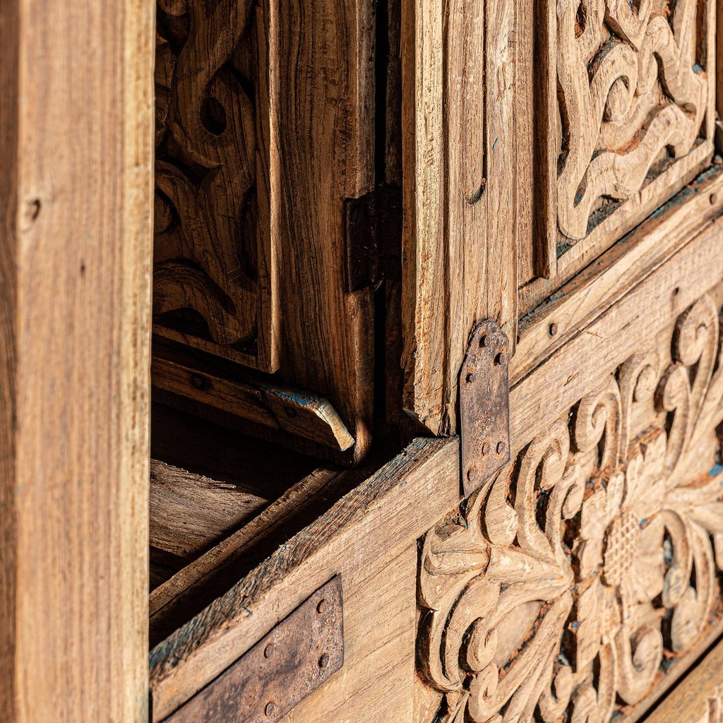 Handgefertigte Konsole aus antikem Mangoholz im Ethno Stil - Maison Oudh