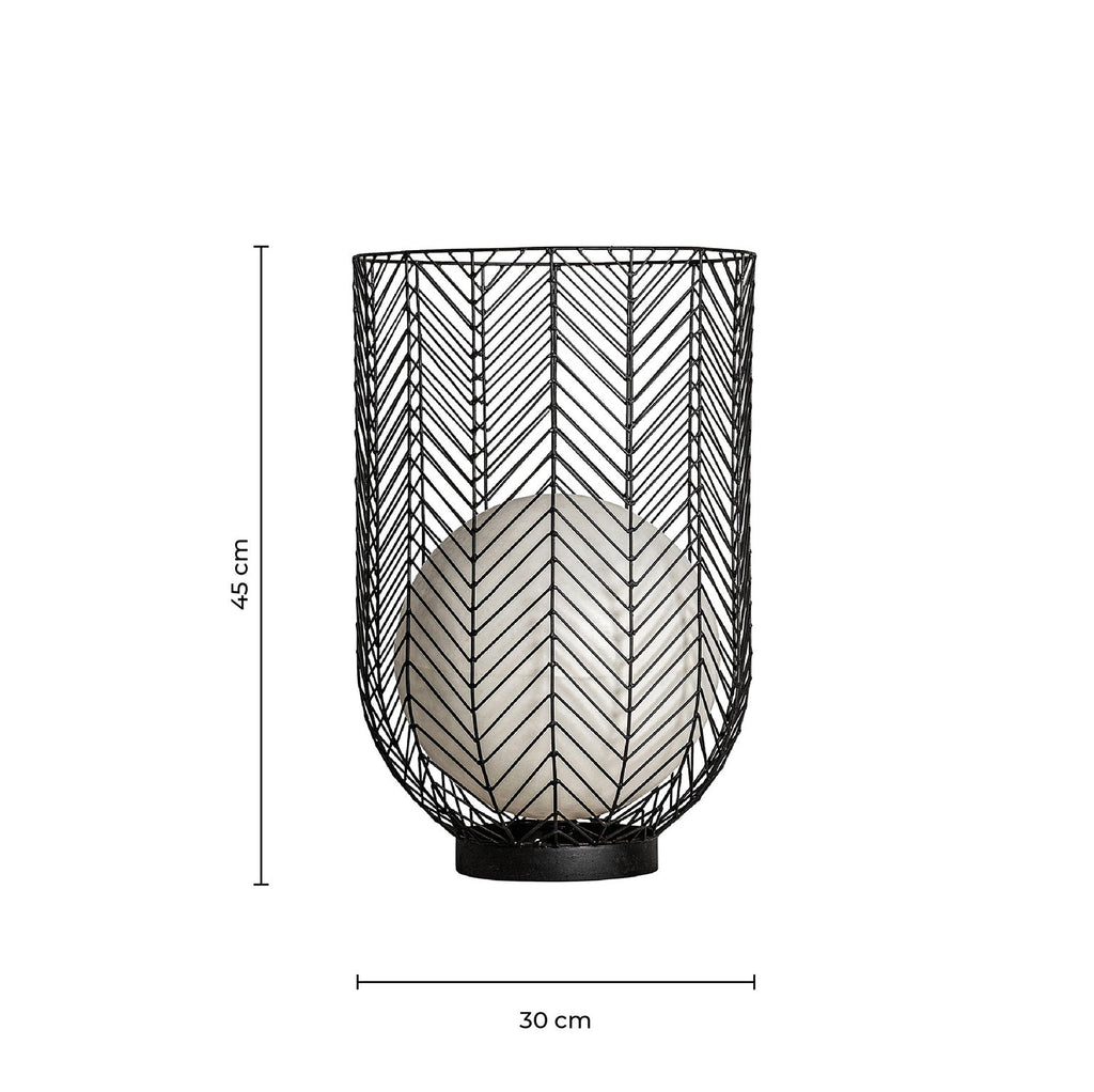 Handgefertigte schwarze Stehleuchte Plissè aus Metall designed by José Manuel Ferrero - Estudi{H}ac fame - small - Maison Oudh
