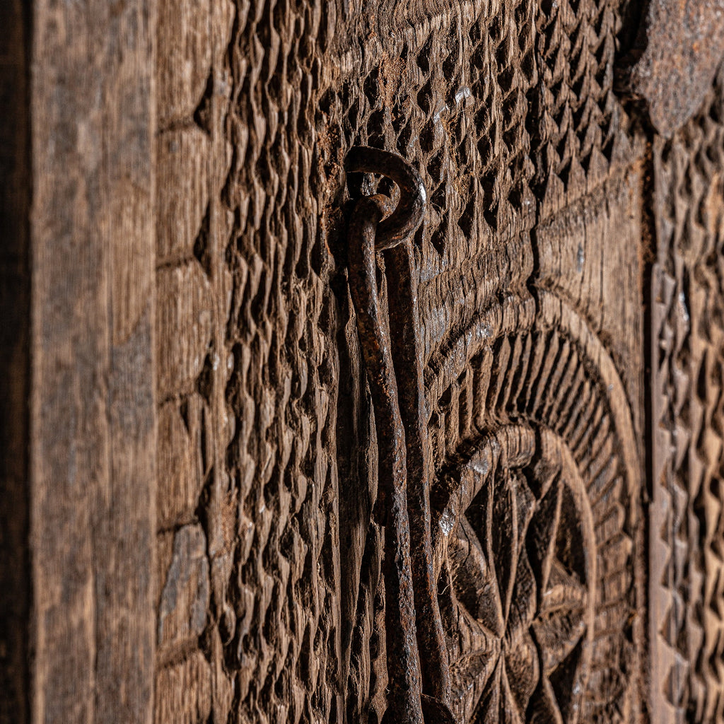 Handgefertigte Tür aus antikem Holz - Maison Oudh