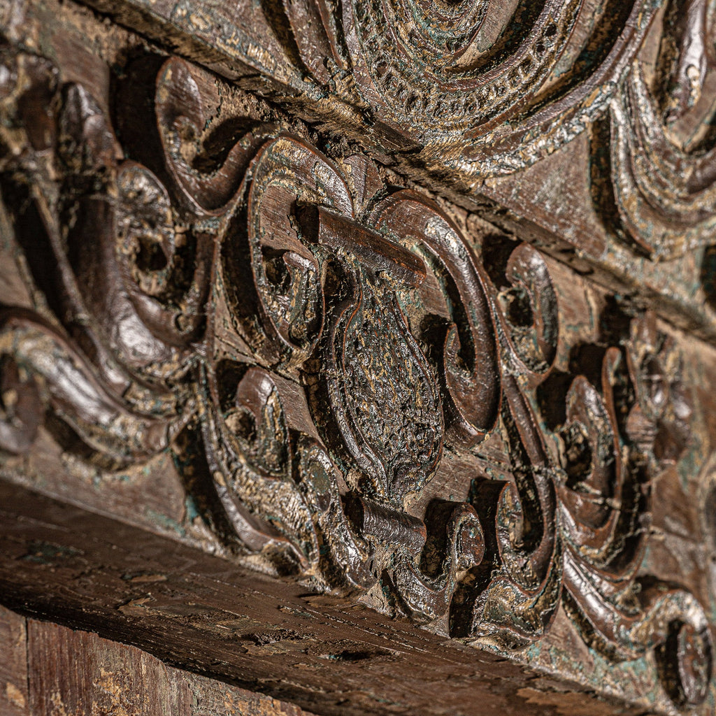 Handgefertigte Tür aus antikem Mangoholz im Ethno Design - Maison Oudh