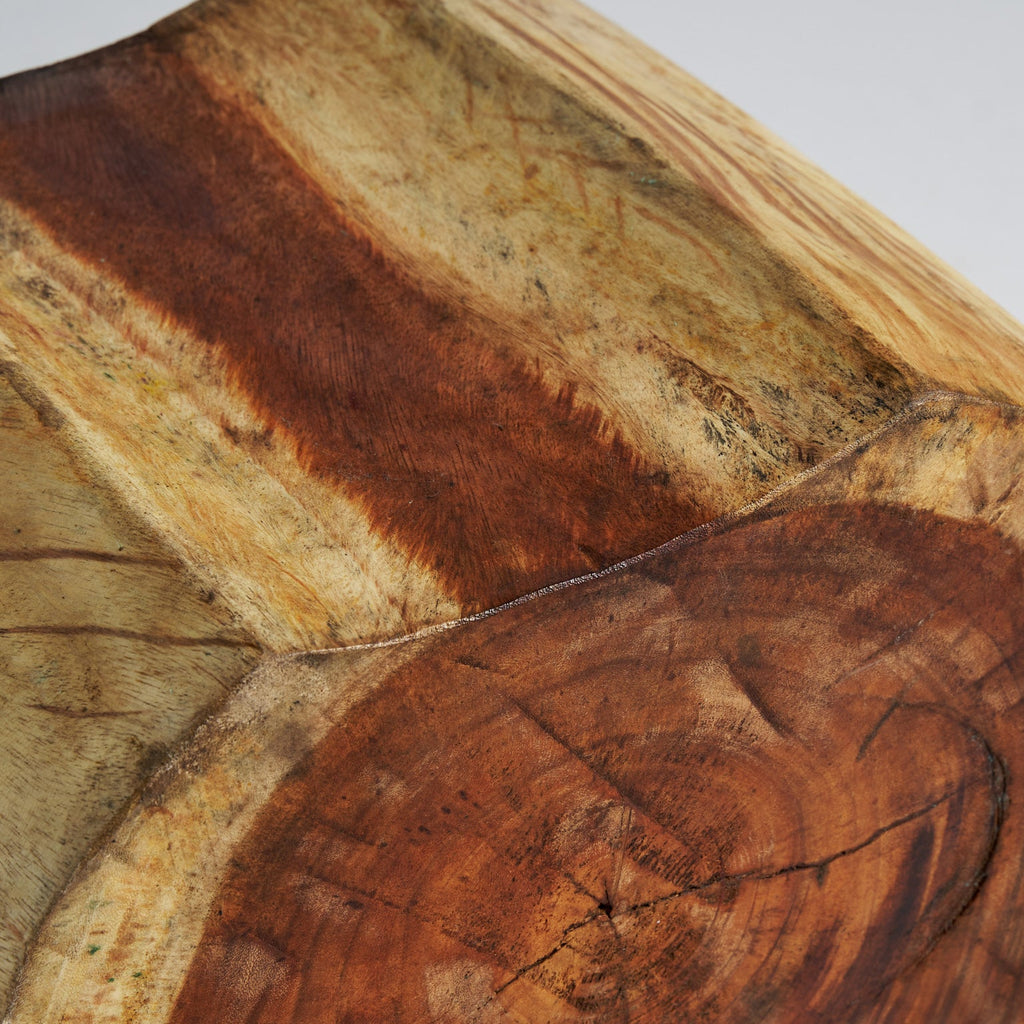 Handgefertigter Hocker aus Tropenholz im Ethno Design - Maison Oudh