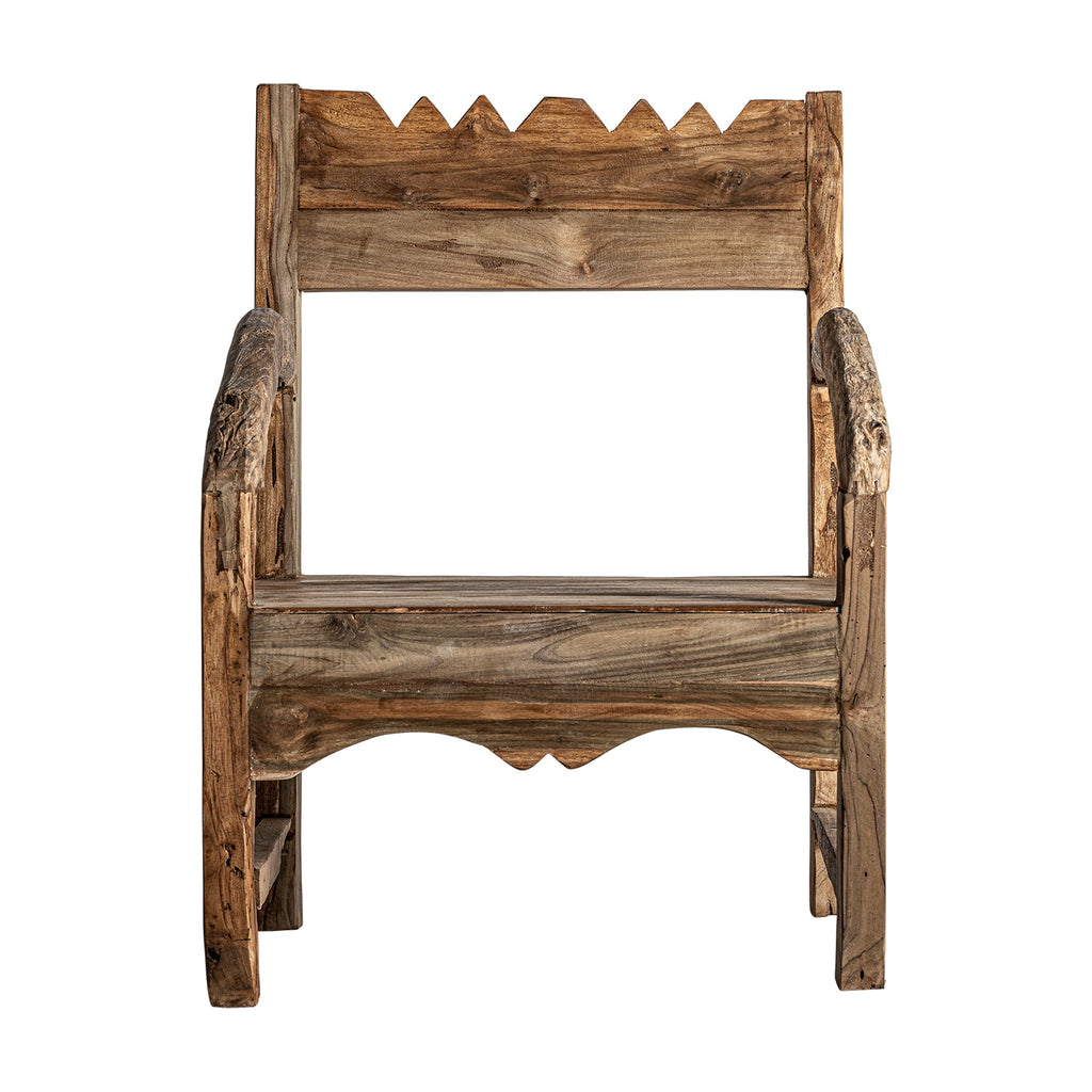 Handgefertigter Stuhl aus Teakholz im Ethnic Stil - Maison Oudh
