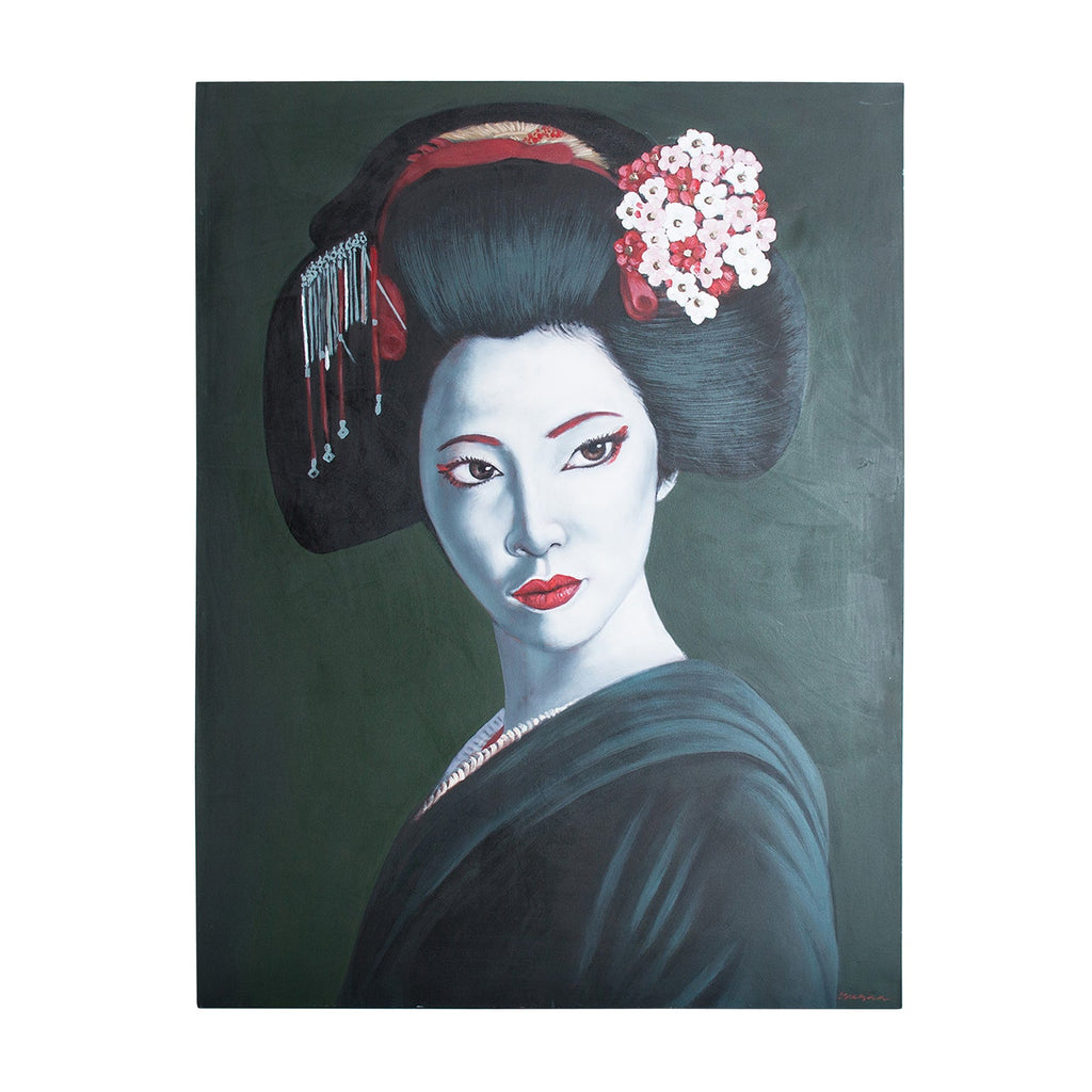 Handgefertigtes Leinwandbild Asian Woman - Maison Oudh
