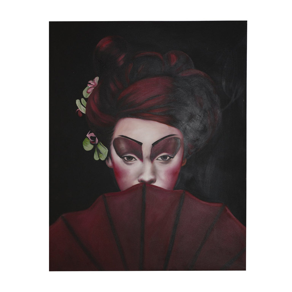 Handgefertigtes Leinwandbild einer Frau mit dunklen Schattierungen - Maison Oudh