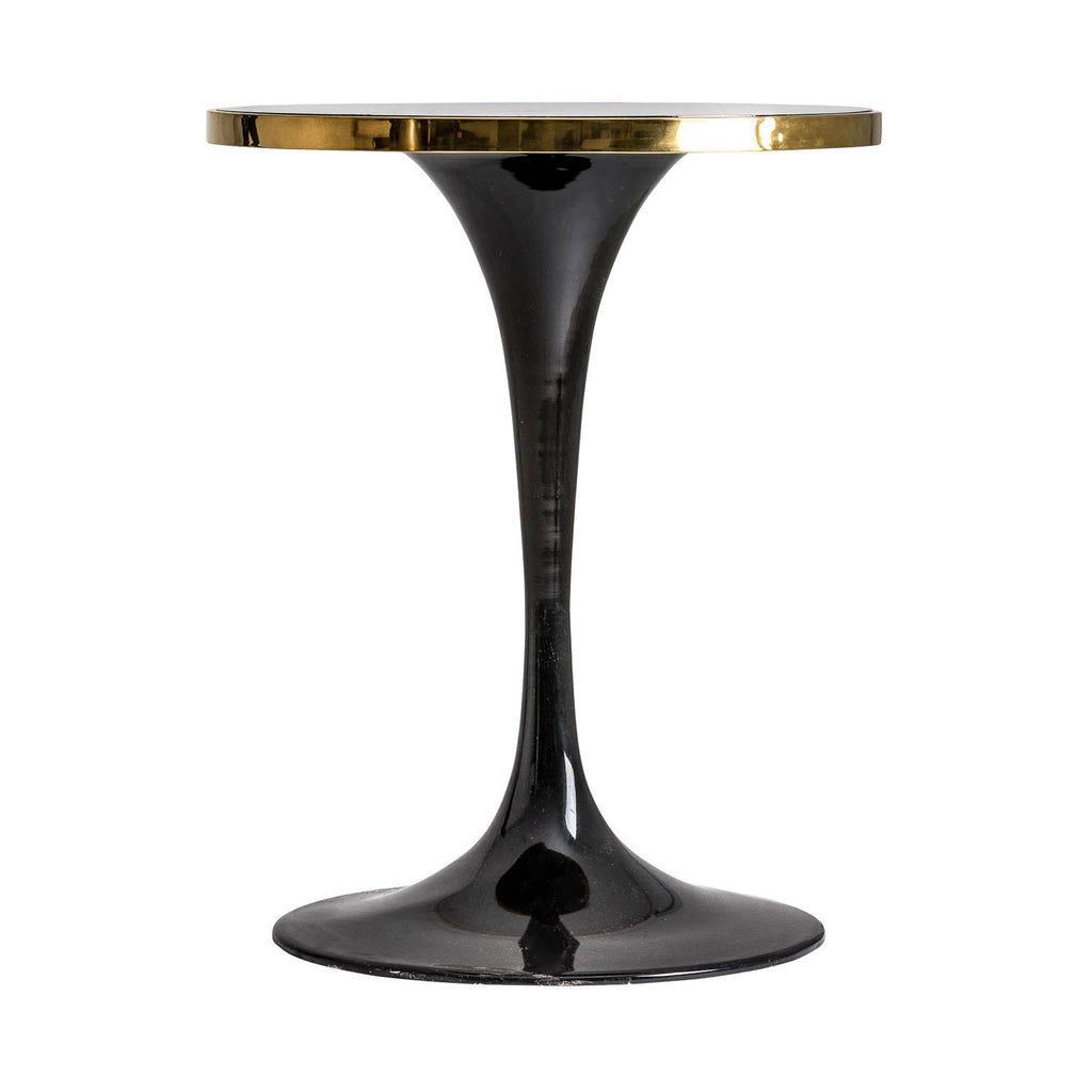 Klassischer runder Bartisch kombiniert mit einer schwarzen Tischplatte - Maison Oudh