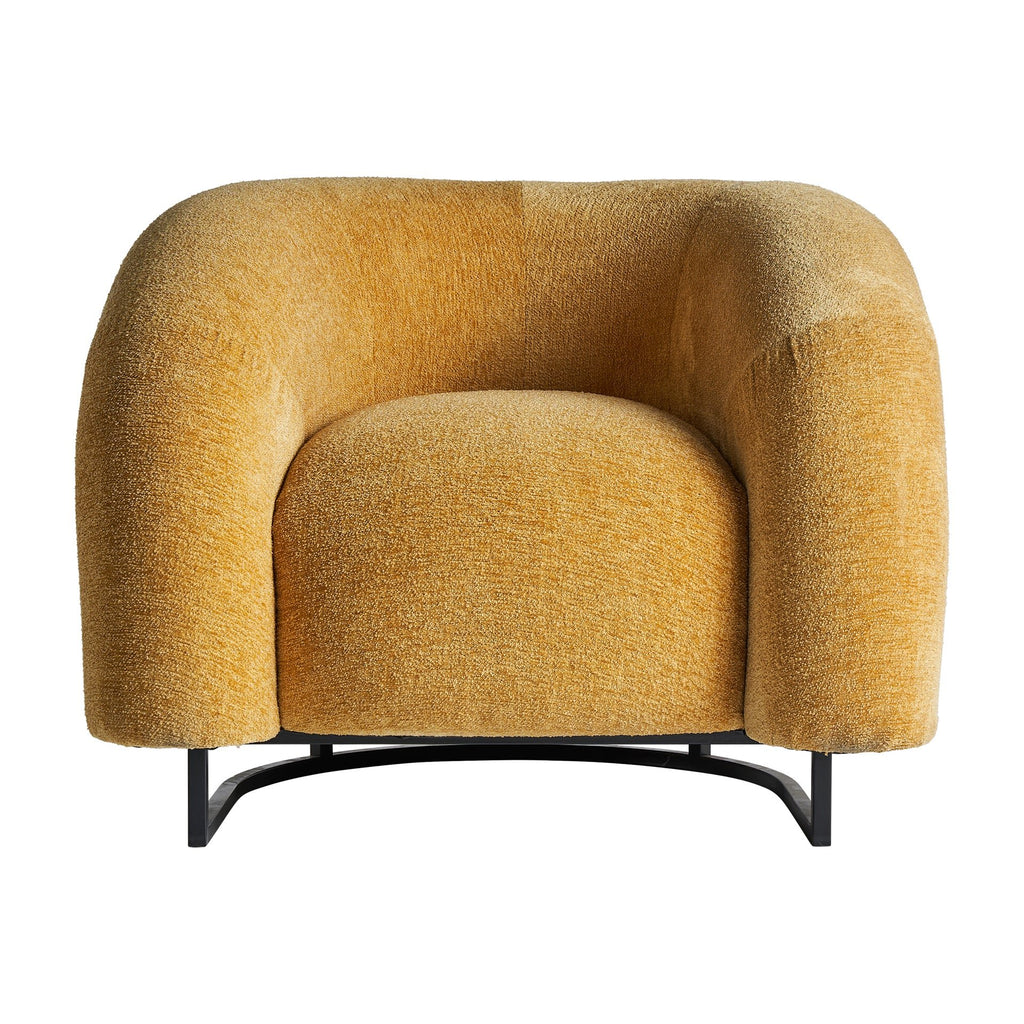Luxuriöser Samt-Sessel in Senf: Art-Deco trifft Moderne - Maison Oudh