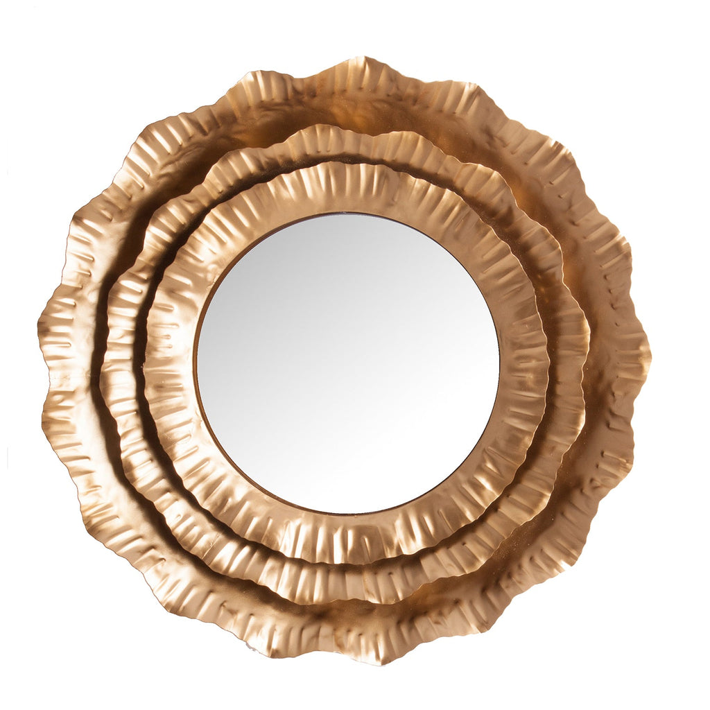 Runder Spiegel in Gold im Art Deco Stil - Maison Oudh