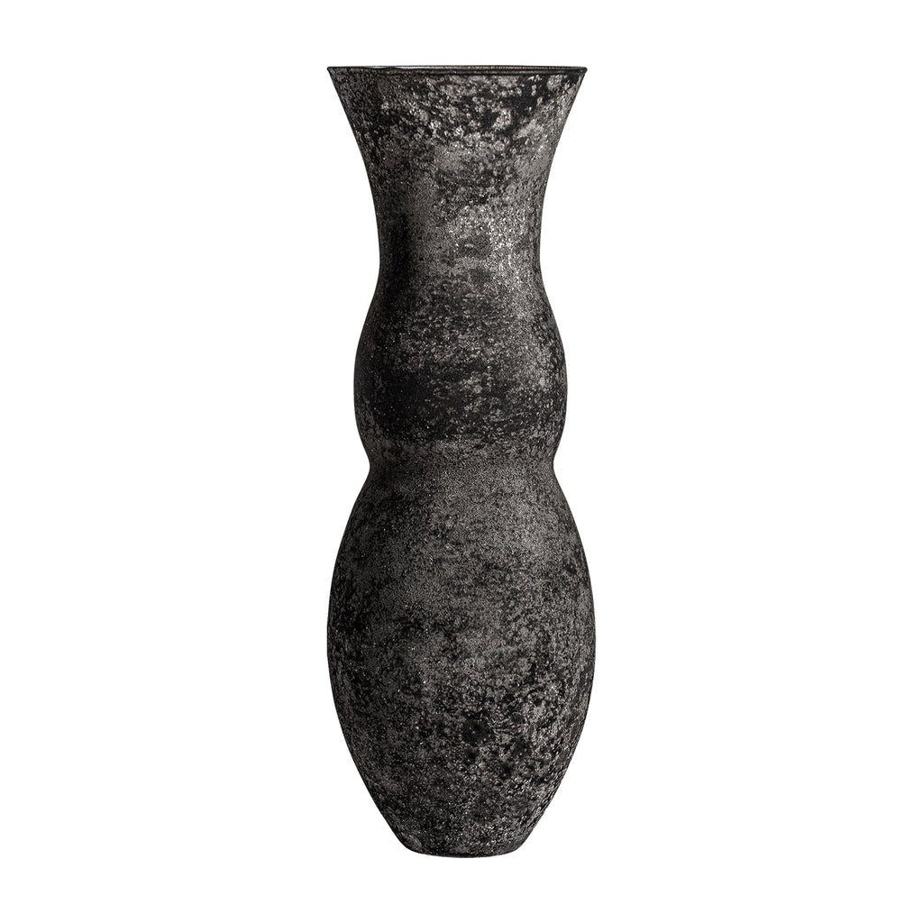 Schwarze Vase aus Glas - Maison Oudh
