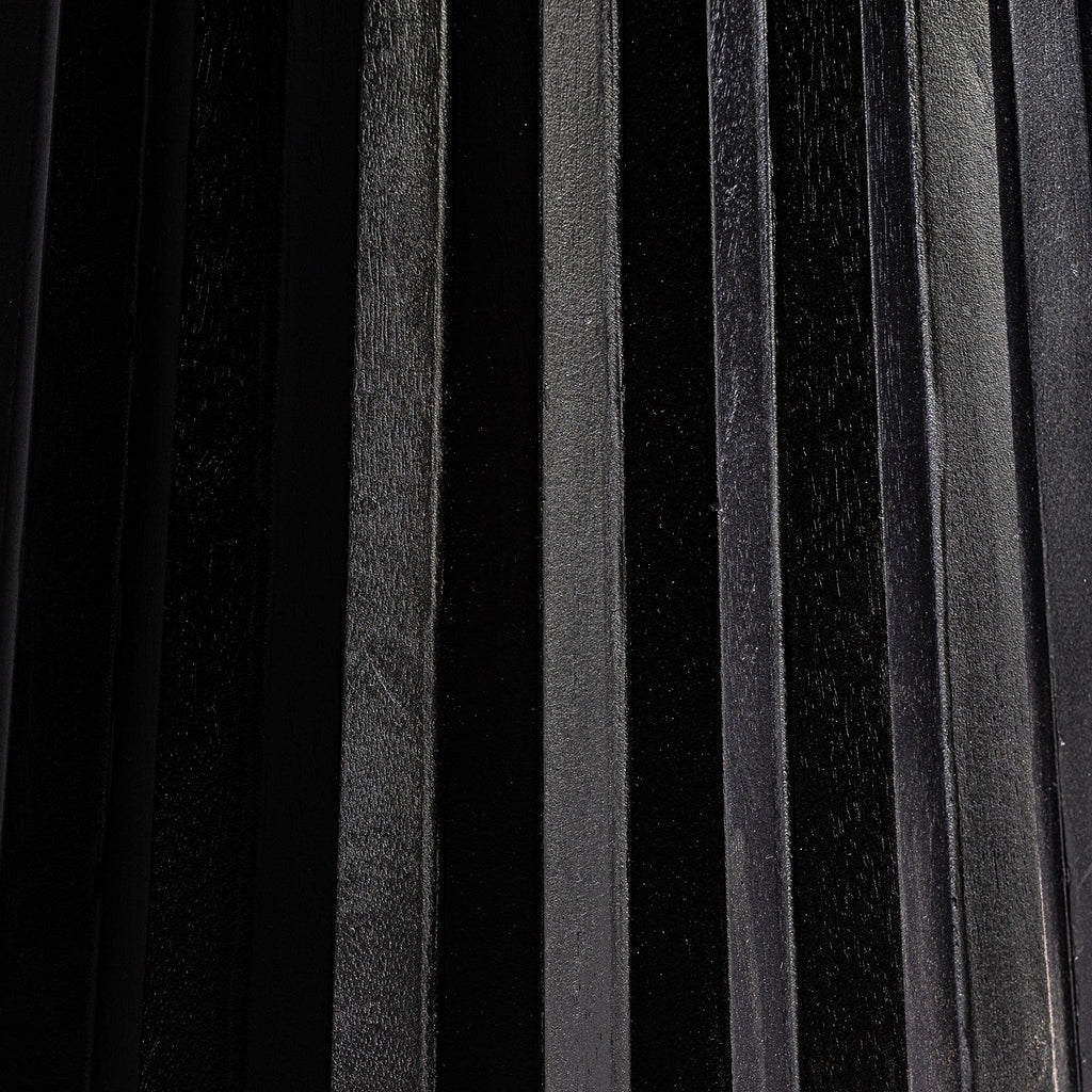 Schwarzer Bartisch aus Mangoholz kombiniert mit einer schwarzen Marmorplatte - Maison Oudh