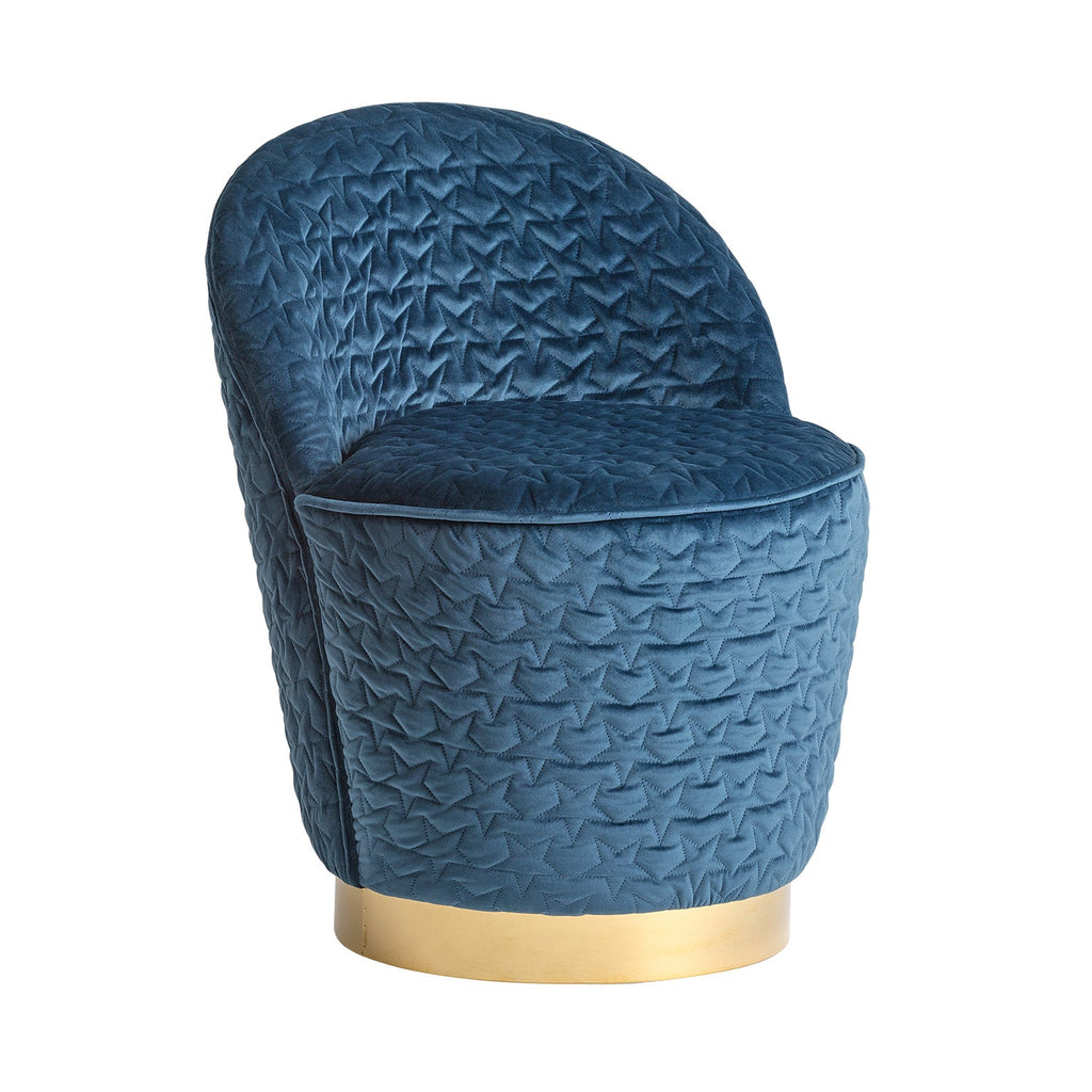 Sessel aus blauem Samt - Maison Oudh