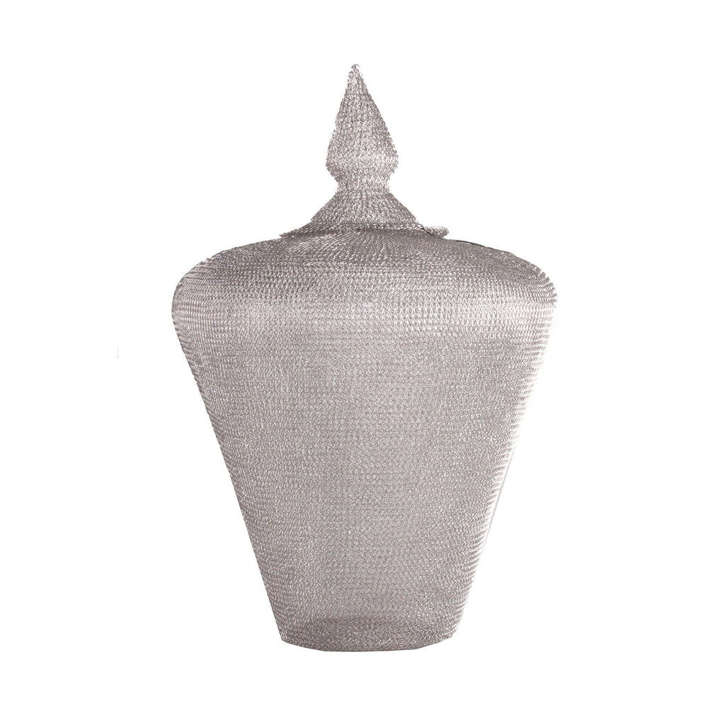 Silberne Vase aus Eisen - Maison Oudh
