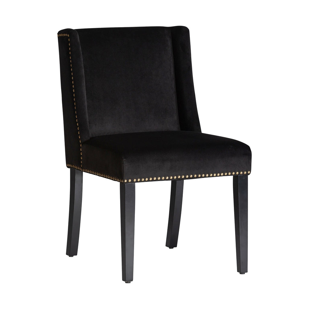 Stühle im 2er Set aus Kiefernholz und schwarzem Samt im Art-Deco-Design - Maison Oudh