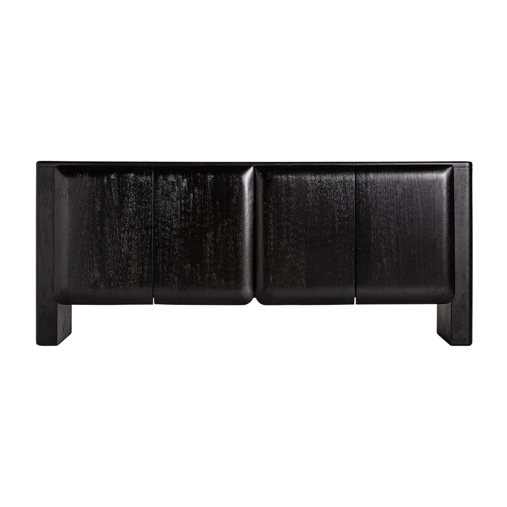 Art Deco Sideboard – Mangoholz in Schwarz