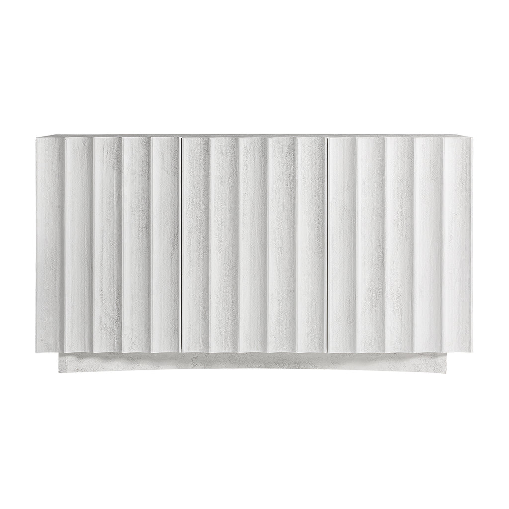 Sideboard Weiß im Contemporary-Stil aus Harz und Beton, elegant und funktional für moderne Wohnräume.