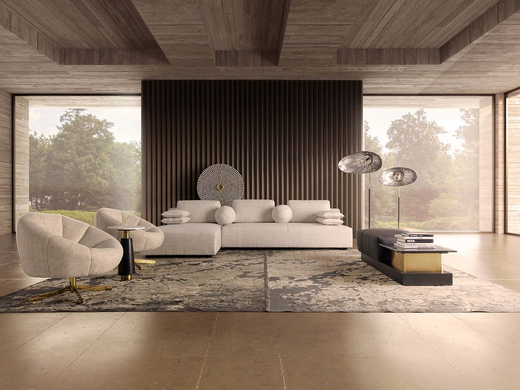 Schwarz-goldener Art Deco Couchtisch mit Eichenholz und Marmor