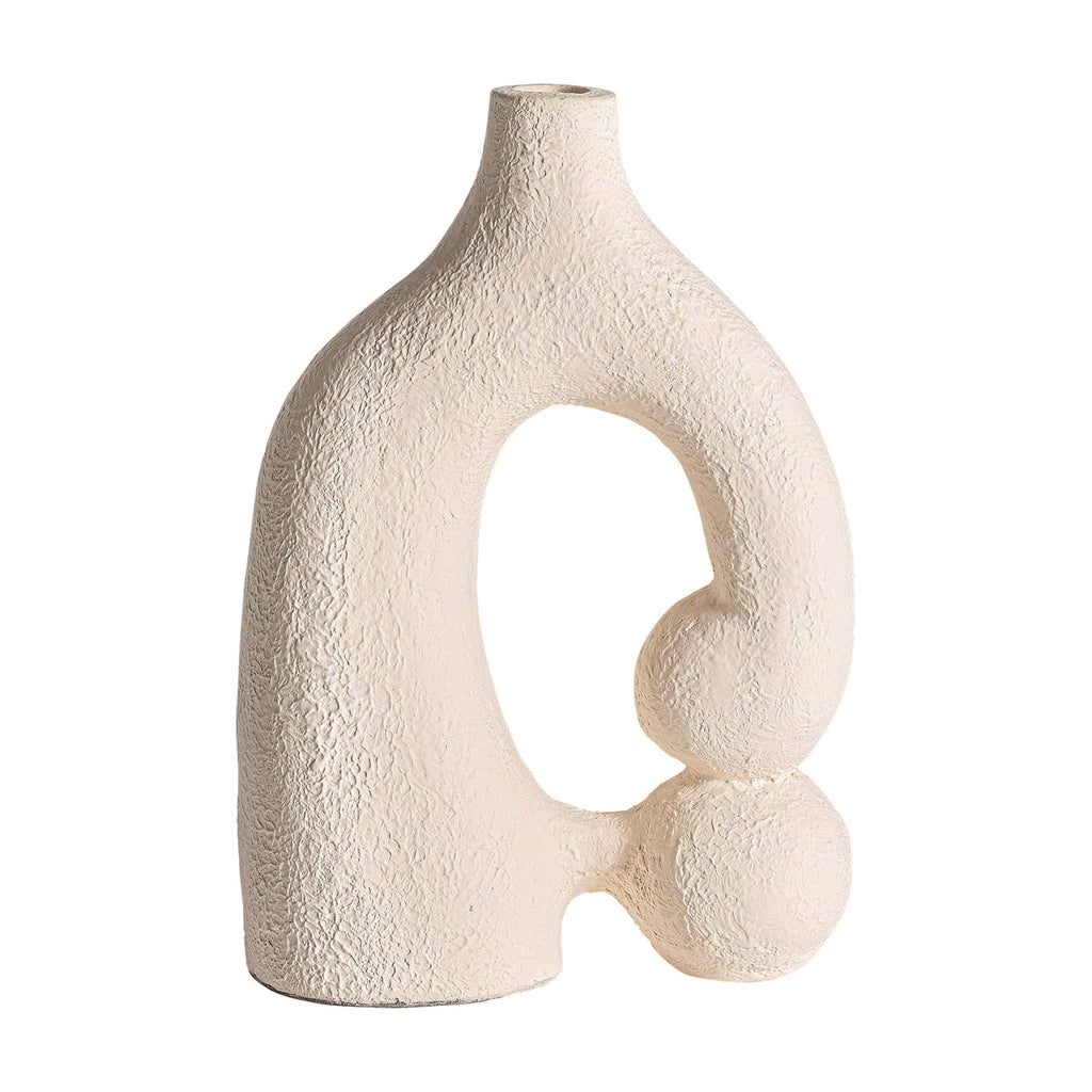 Cremefarbene Boho Chic Terrakotta Vase