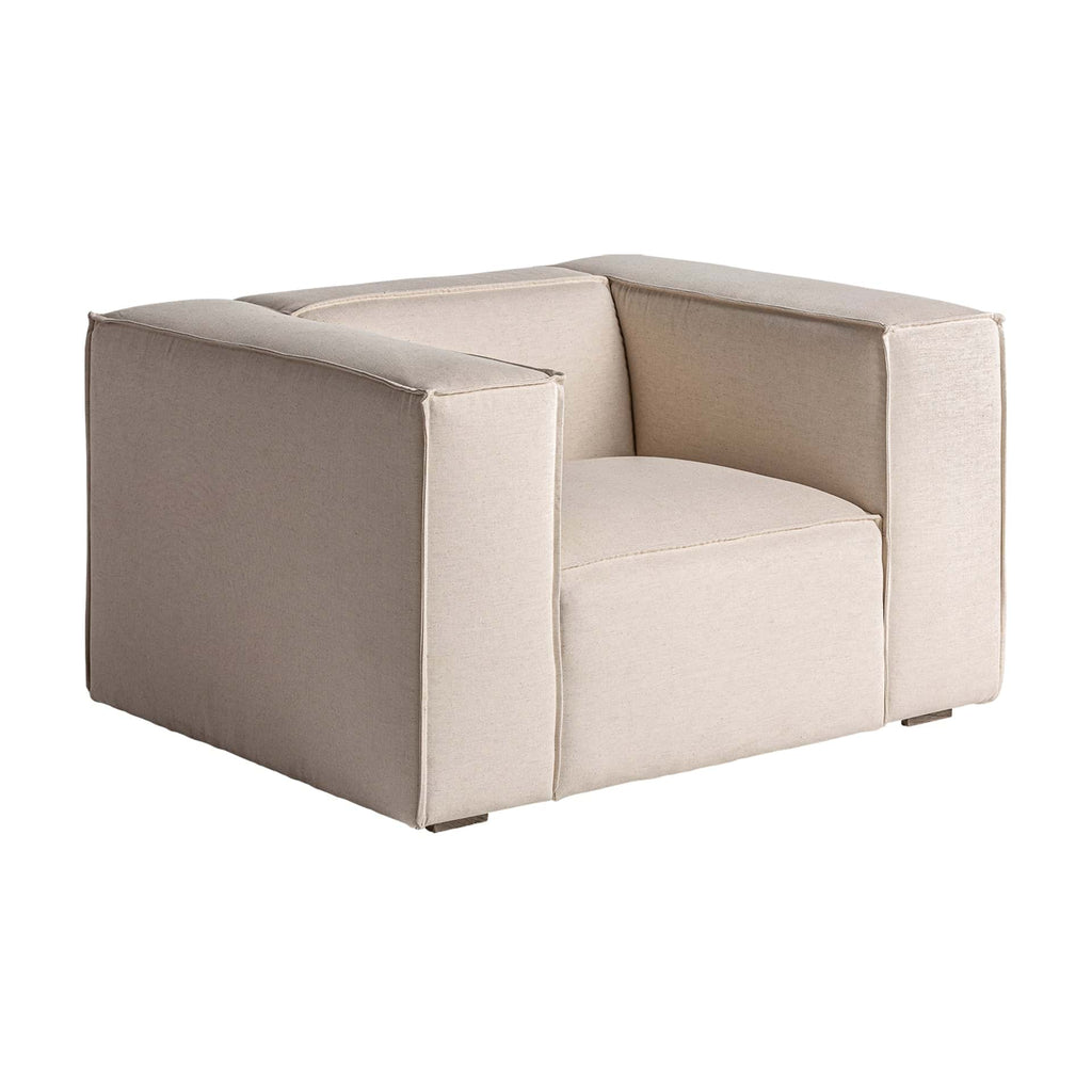 Beiger Art Deco Sessel