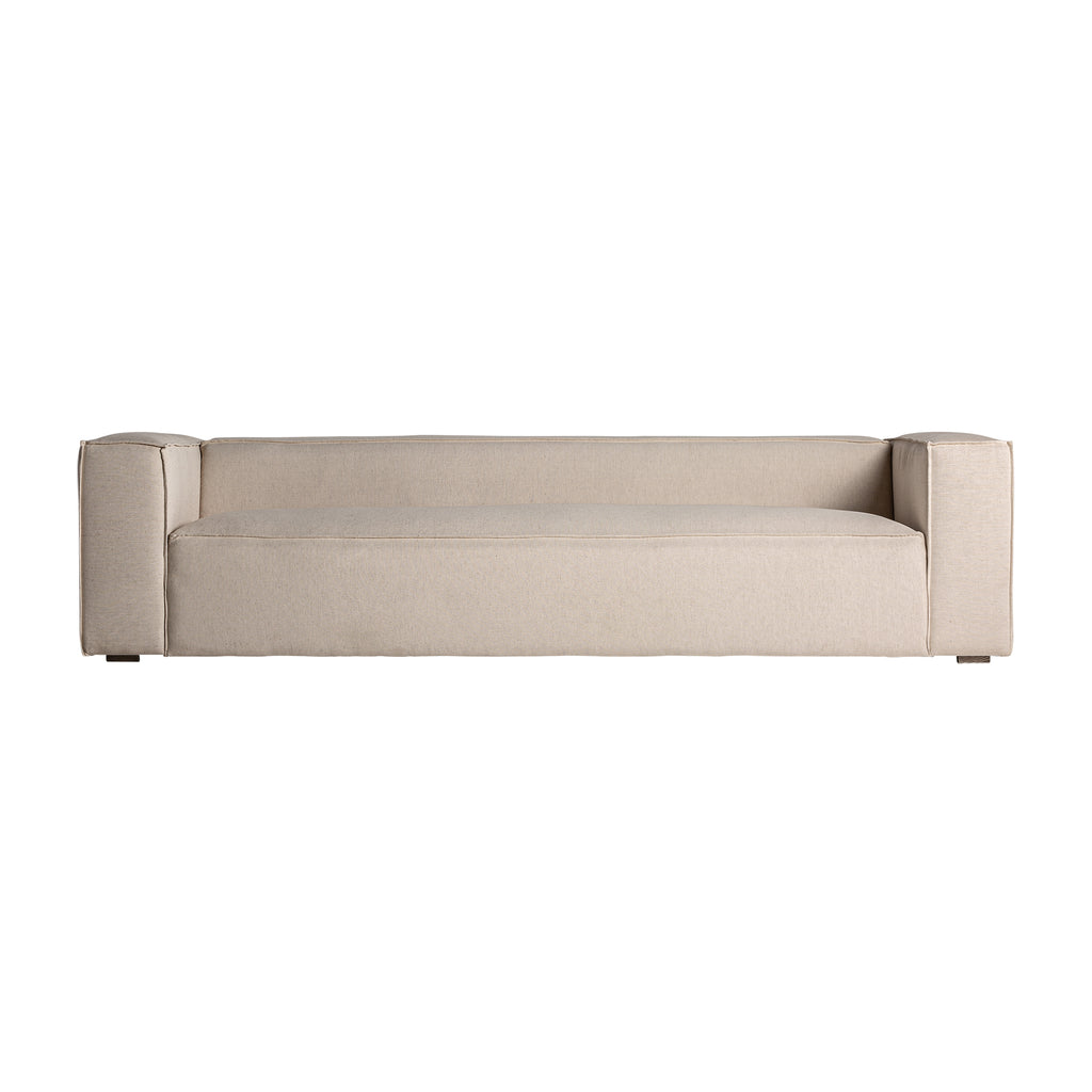 Beiges Sofa aus Leinen und Baumwolle 