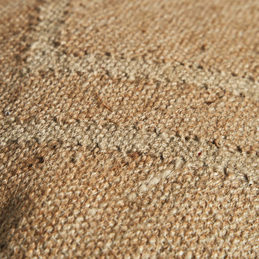 Braunes Vintage Kissen aus Jute mit Quasten 