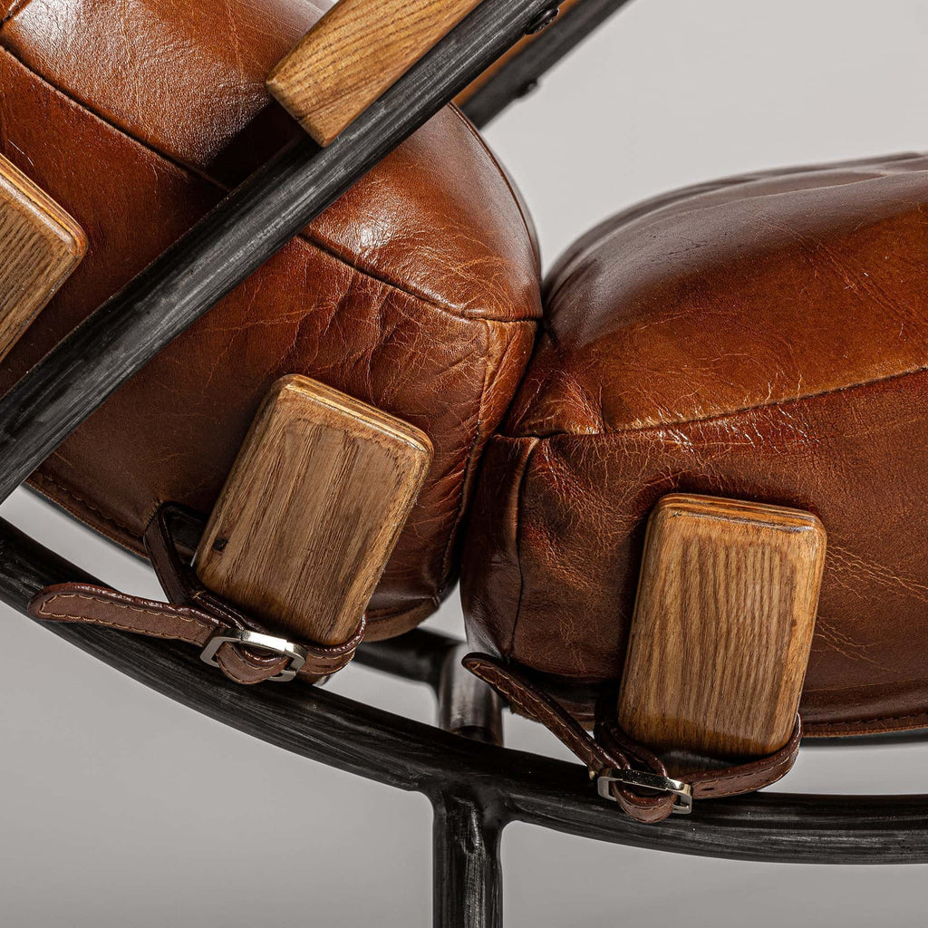 Brauner Contemporary Ledersessel 