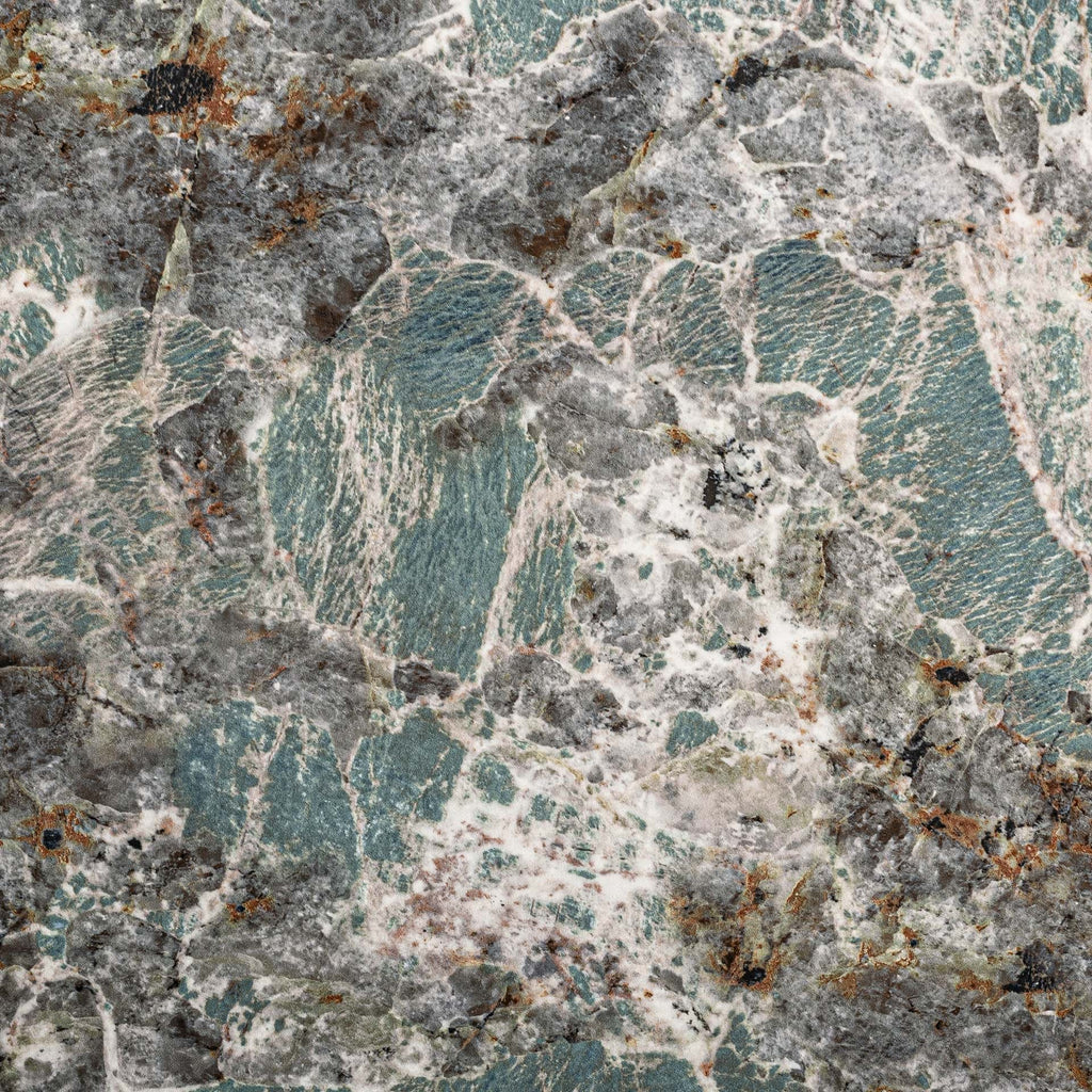 Runder Beistelltisch aus Blauem und Grünem Kunstmarmor 