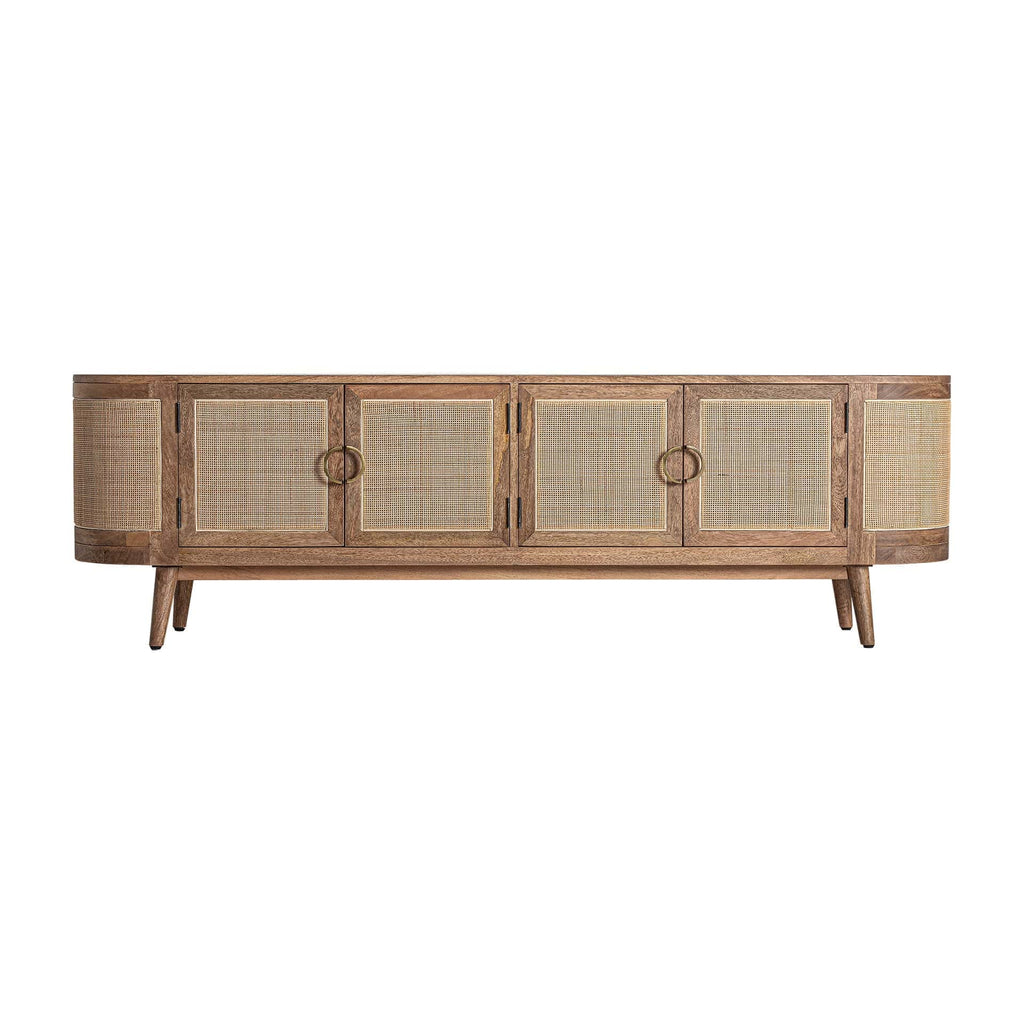 Sideboard aus Mangoholz mit Wiener Geflecht im Nordic Design