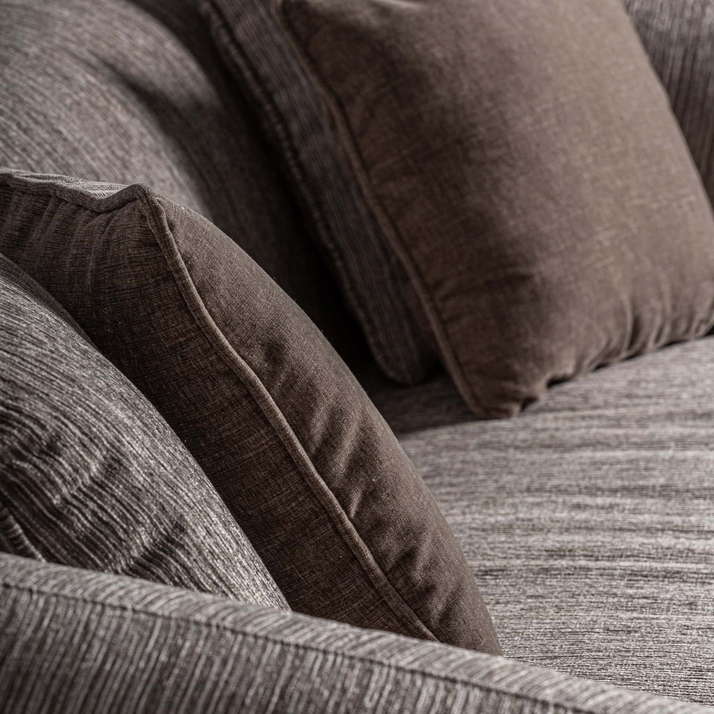 Taupefarbenes Dreisitzer Art Deco Sofa